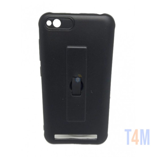 CAPA DE SILICONE MOTOMO COM ANEL DE DEDO PARA XIAOMI REDMI MI A1 PRETO